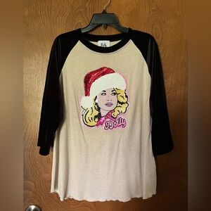 B&S Womens Dolly Parton Christmas Tee